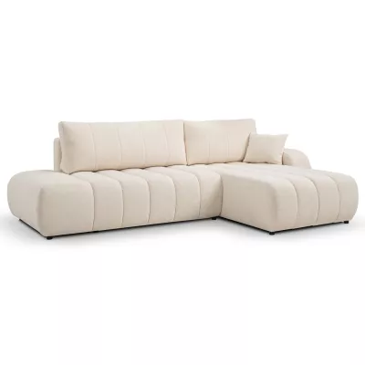 Ecksofa KELOWNA – cremefarben, rechte Ecke