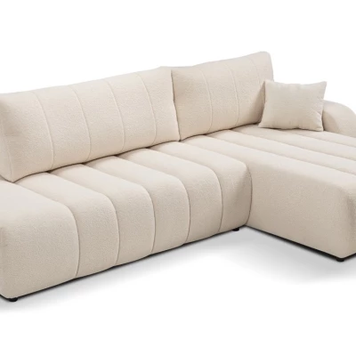 Ecksofa KELOWNA – cremefarben, rechte Ecke