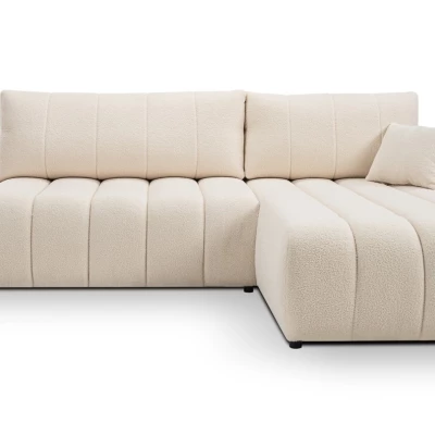 Ecksofa KELOWNA – cremefarben, rechte Ecke