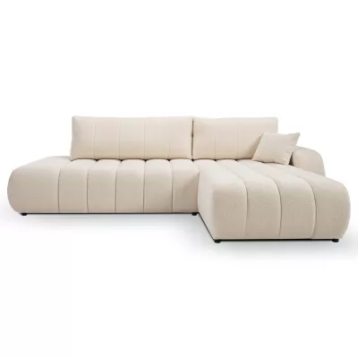 Ecksofa KELOWNA – cremefarben, rechte Ecke