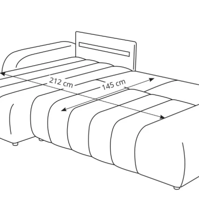 Ecksofa KELOWNA – cremefarben, linke Ecke
