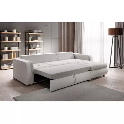 Ecksofa DAFNI MINI – weiß/mint, linke Ecke