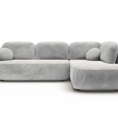COBOURG 2 Ecksofa zum Zusammenklappen – hellgrau, rechte Ecke