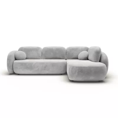 COBOURG 2 Ecksofa zum Zusammenklappen – hellgrau, rechte Ecke