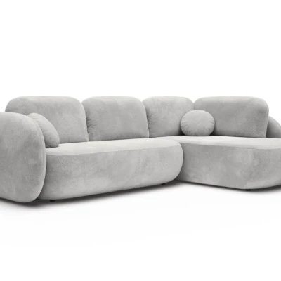 COBOURG 2 Ecksofa zum Zusammenklappen – hellgrau, rechte Ecke