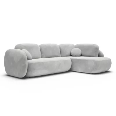 COBOURG 2 Ecksofa zum Zusammenklappen – hellgrau, rechte Ecke