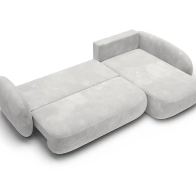 COBOURG 2 Ecksofa zum Zusammenklappen – hellgrau, rechte Ecke