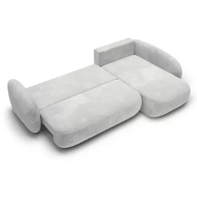COBOURG 2 Ecksofa zum Zusammenklappen – hellgrau, rechte Ecke