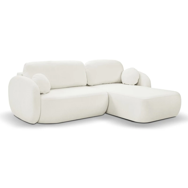 Schlafsofa mit Stauraum COBOURG 1 – cremefarben, rechte Ecke