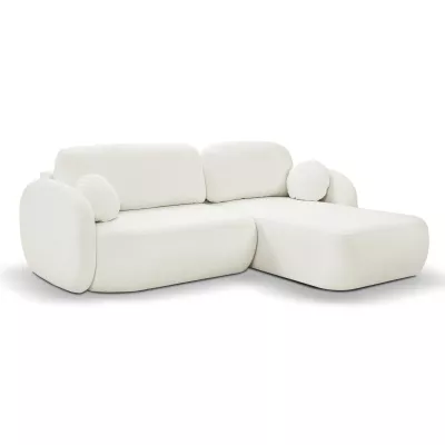 Schlafsofa mit Stauraum COBOURG 1 – cremefarben, rechte Ecke