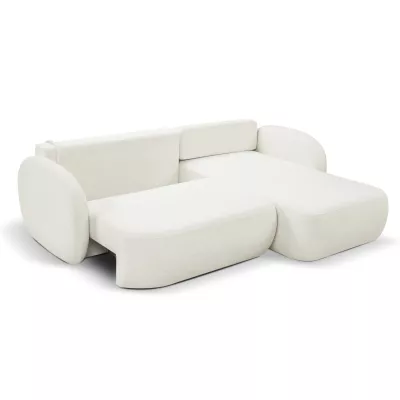 Schlafsofa mit Stauraum COBOURG 1 – cremefarben, rechte Ecke