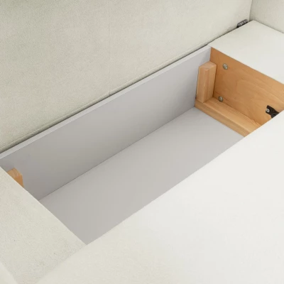Schlafsofa mit Stauraum COBOURG 1 – cremefarben, rechte Ecke