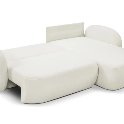 Schlafsofa mit Stauraum COBOURG 1 – cremefarben, rechte Ecke