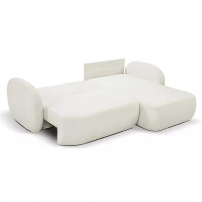 Schlafsofa mit Stauraum COBOURG 1 – cremefarben, rechte Ecke
