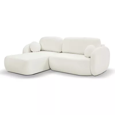 Schlafsofa mit Stauraum COBOURG 1 – cremefarben, linke Ecke