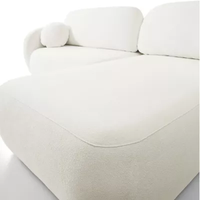 Schlafsofa mit Stauraum COBOURG 1 – cremefarben, linke Ecke