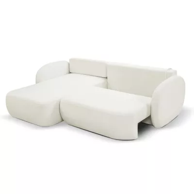 Schlafsofa mit Stauraum COBOURG 1 – cremefarben, linke Ecke
