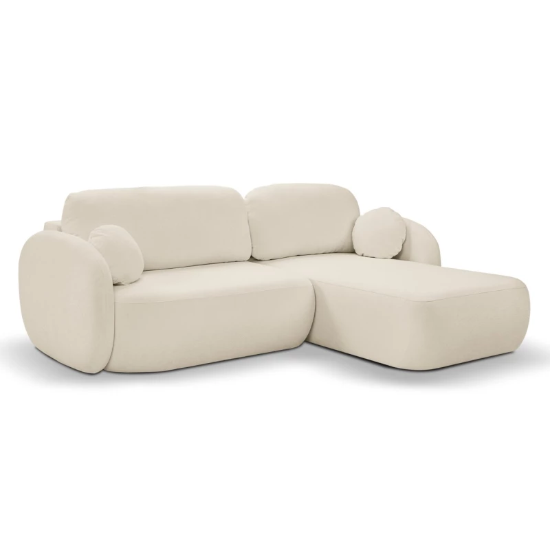 Schlafsofa mit Stauraum COBOURG 1 – ecru, rechte Ecke