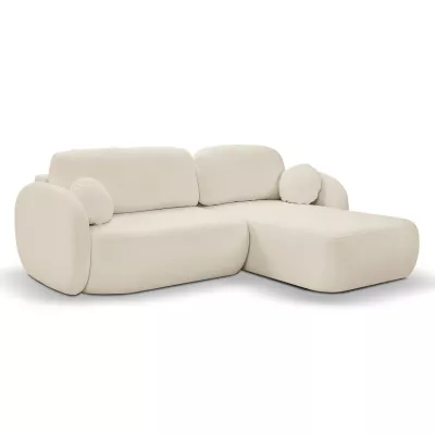 Schlafsofa mit Stauraum COBOURG 1 – ecru, rechte Ecke