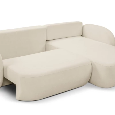 Schlafsofa mit Stauraum COBOURG 1 – ecru, rechte Ecke