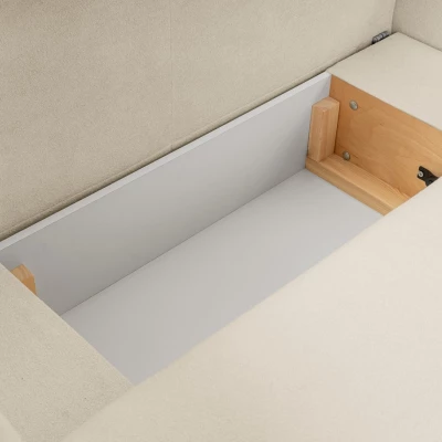 Schlafsofa mit Stauraum COBOURG 1 – ecru, rechte Ecke