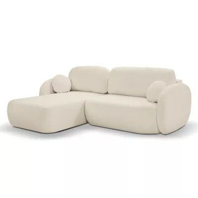 Schlafsofa mit Stauraum COBOURG 1 – ecru, linke Ecke