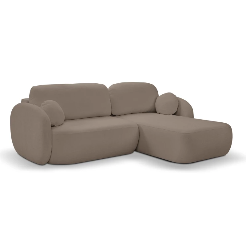 Schlafsofa mit Stauraum COBOURG 1 - Latte, rechte Ecke