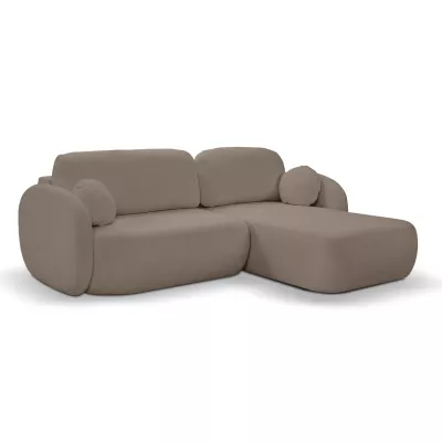 Schlafsofa mit Stauraum COBOURG 1 - Latte, rechte Ecke