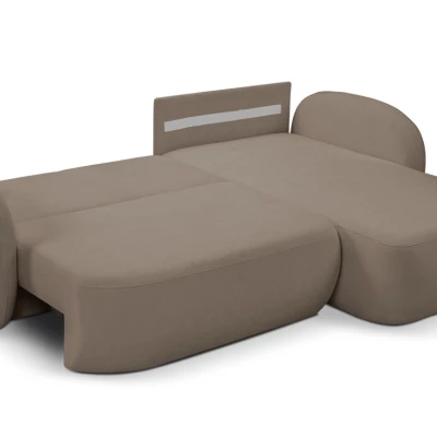 Schlafsofa mit Stauraum COBOURG 1 - Latte, rechte Ecke