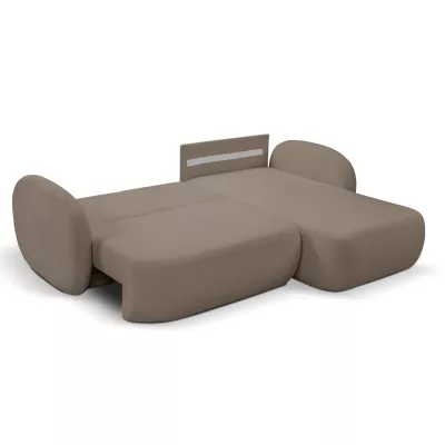 Schlafsofa mit Stauraum COBOURG 1 - Latte, rechte Ecke
