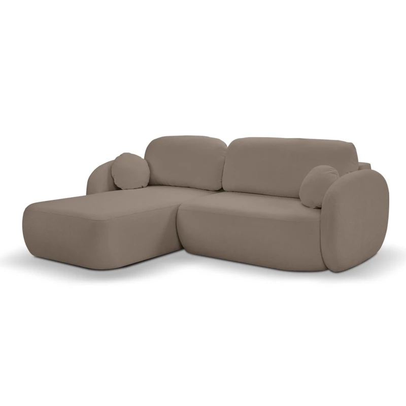 Schlafsofa mit Stauraum COBOURG 1 - Latte, linke Ecke