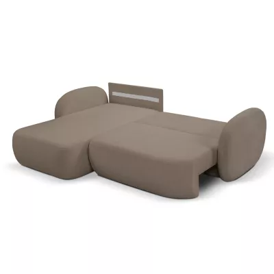 Schlafsofa mit Stauraum COBOURG 1 - Latte, linke Ecke