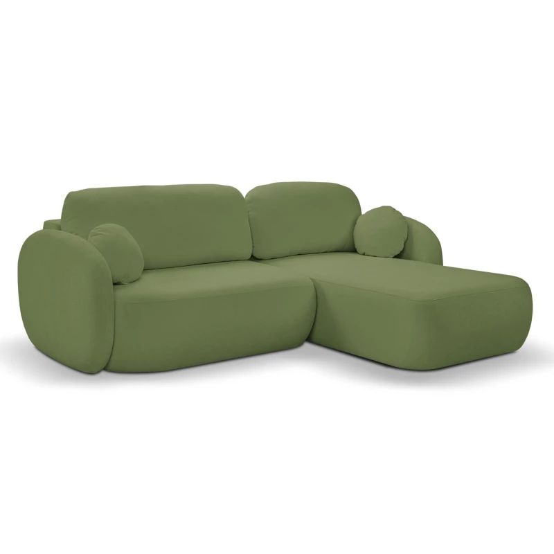 Schlafsofa mit Stauraum COBOURG 1 - grün, rechte Ecke