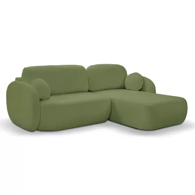 Schlafsofa mit Stauraum COBOURG 1 - grün, rechte Ecke