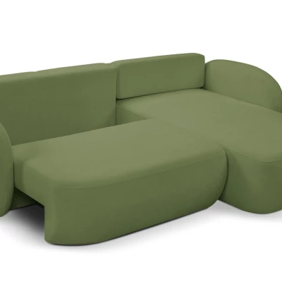 Schlafsofa mit Stauraum COBOURG 1 - grün, rechte Ecke