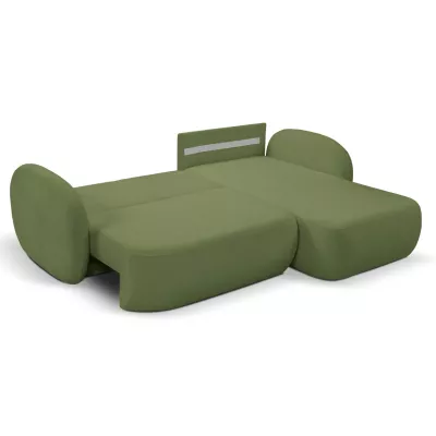 Schlafsofa mit Stauraum COBOURG 1 - grün, rechte Ecke
