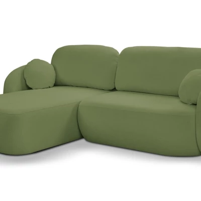 Schlafsofa mit Stauraum COBOURG 1 - grün, linke Ecke