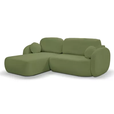Schlafsofa mit Stauraum COBOURG 1 - grün, linke Ecke