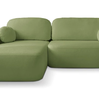 Schlafsofa mit Stauraum COBOURG 1 - grün, linke Ecke