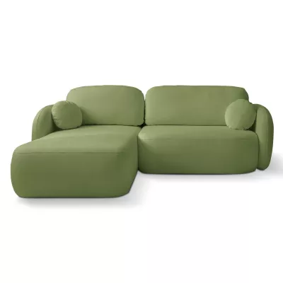 Schlafsofa mit Stauraum COBOURG 1 - grün, linke Ecke
