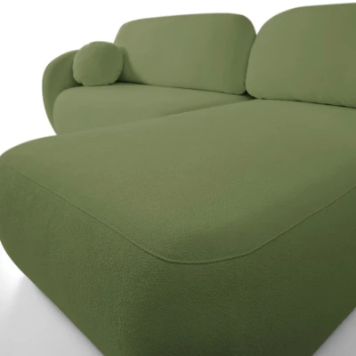 Schlafsofa mit Stauraum COBOURG 1 - grün, linke Ecke