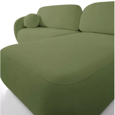 Schlafsofa mit Stauraum COBOURG 1 - grün, linke Ecke