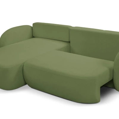 Schlafsofa mit Stauraum COBOURG 1 - grün, linke Ecke