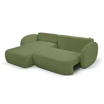Schlafsofa mit Stauraum COBOURG 1 - grün, linke Ecke