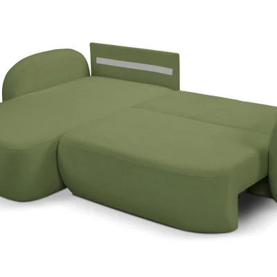 Schlafsofa mit Stauraum COBOURG 1 - grün, linke Ecke