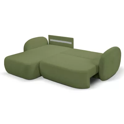 Schlafsofa mit Stauraum COBOURG 1 - grün, linke Ecke