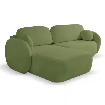 Schlafsofa mit Stauraum COBOURG 1 - grün, linke Ecke