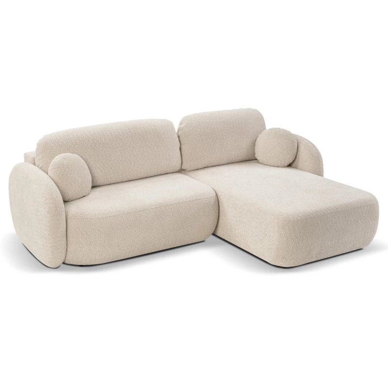 Schlafsofa mit Stauraum COBOURG 1 – hellbeige, rechte Ecke