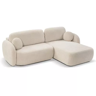 Schlafsofa mit Stauraum COBOURG 1 – hellbeige, rechte Ecke