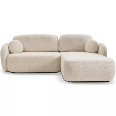 Schlafsofa mit Stauraum COBOURG 1 – hellbeige, rechte Ecke